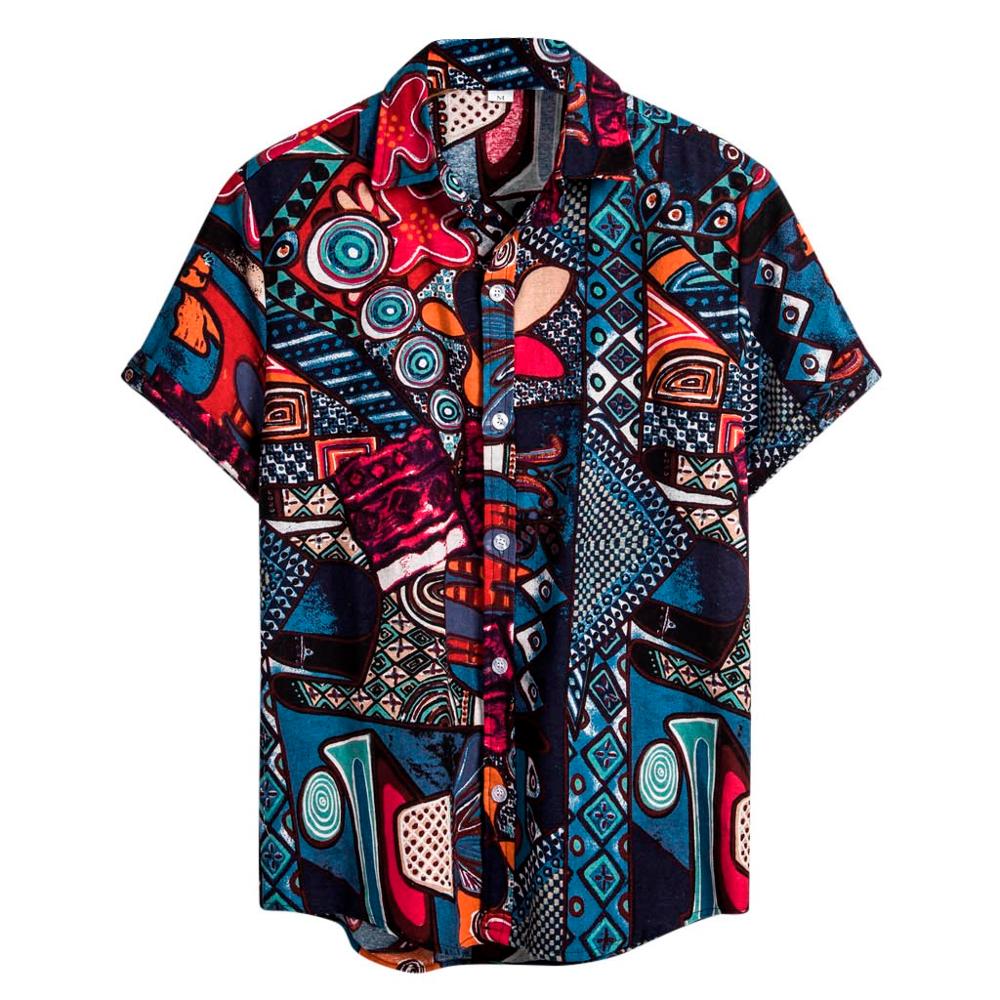 Ethnic Street Fashion Shirt - S / Multicolor - Shirts