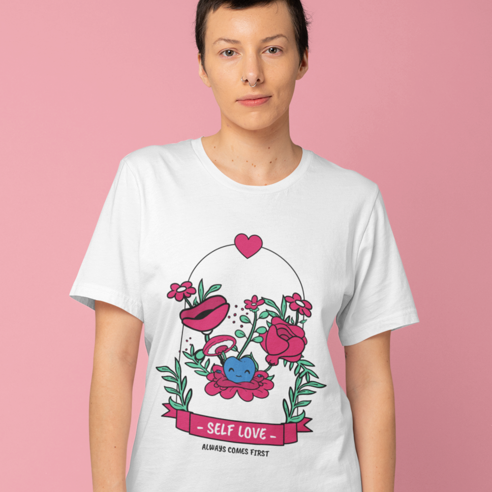 SELF LOVE Always Comes First T-shirt - S / White - T-Shirt